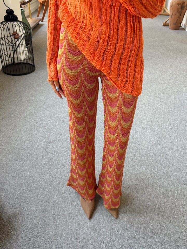 FLARED TRİKO PANTOLON