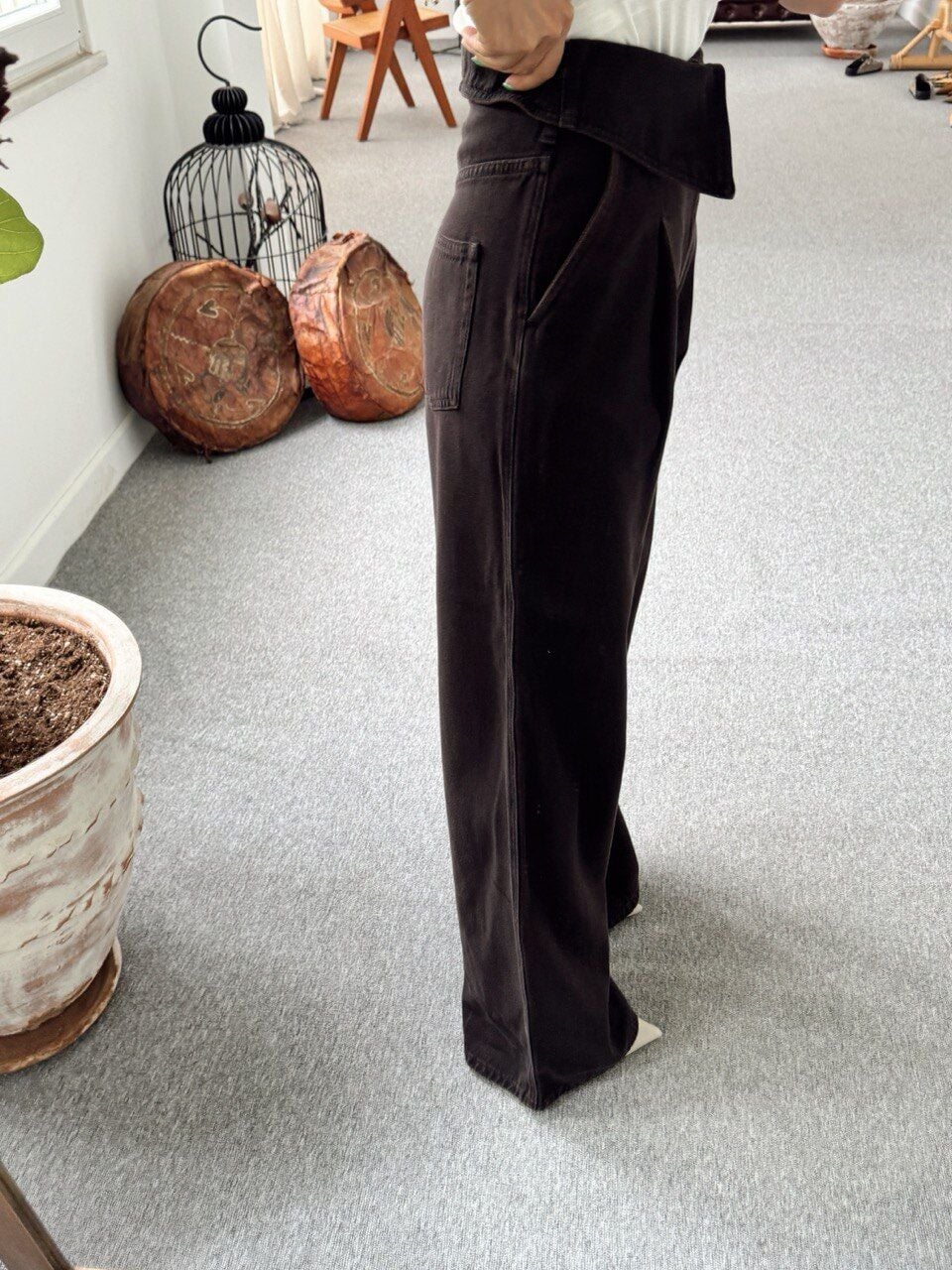 KOYU KAHVE PAPERBAG JEAN