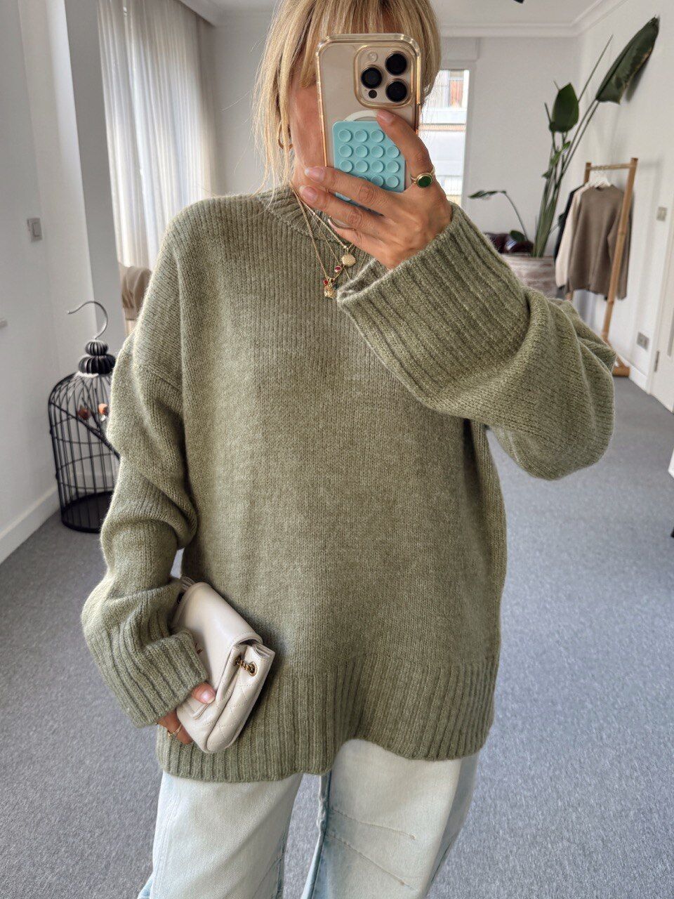 AÇIK YEŞİL TRİKO KAZAK