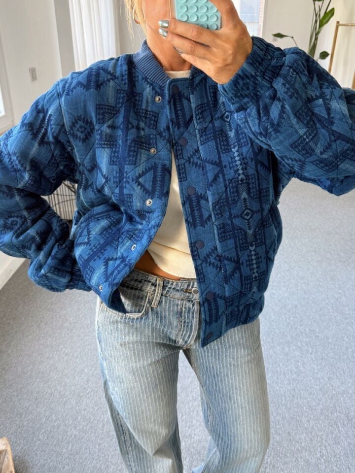 ETNİK DESEN İTHAL BOMBER CEKET