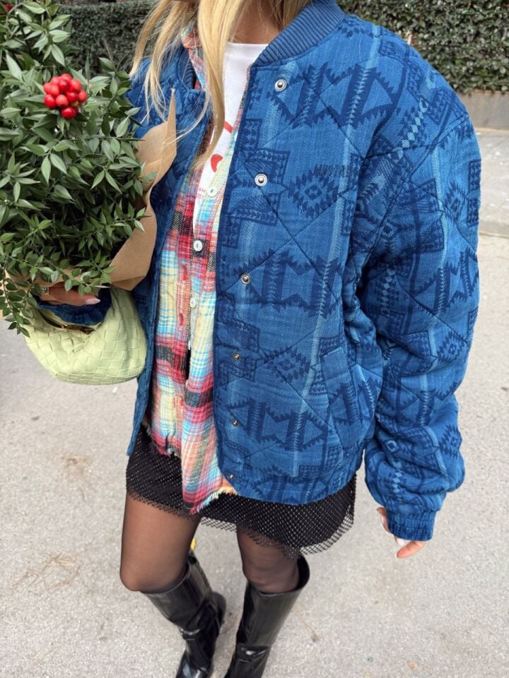 ETNİK DESEN İTHAL BOMBER CEKET