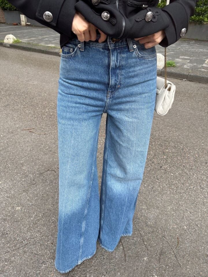 KOT MAVİSİ FLARED JEAN