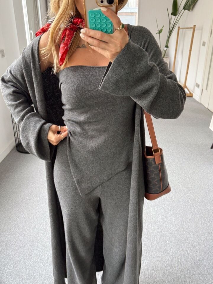 ANTRASİT ÜÇLÜ TRİKO TAKIM