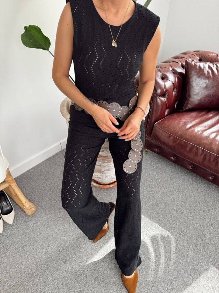 SİYAH KOLSUZ ASTARLI TULUM