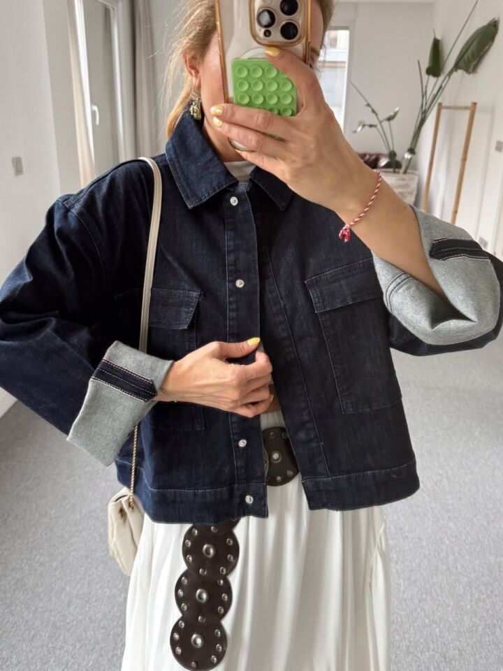 KOYU LACİVERT DENIM CEKET