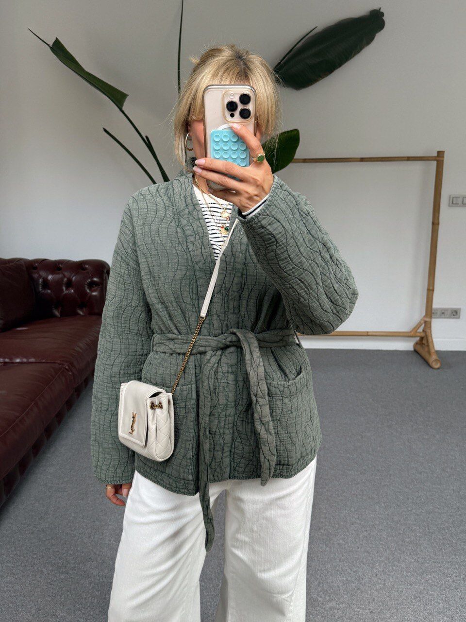 KAPİTONE KUŞAKLI İTHAL CEKET