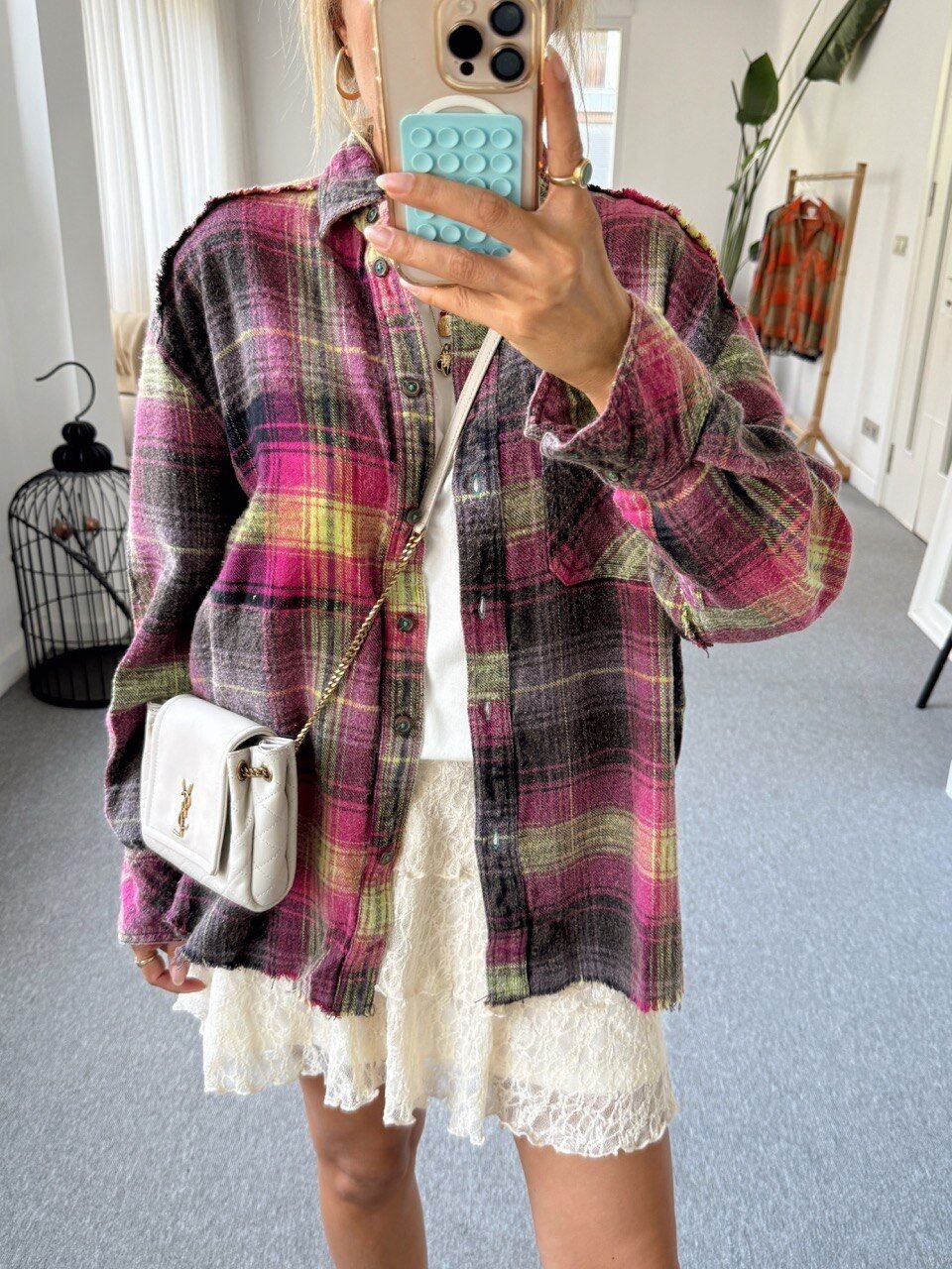 PEMBE EKOSELİ İTHAL ODUNCU GÖMLEK