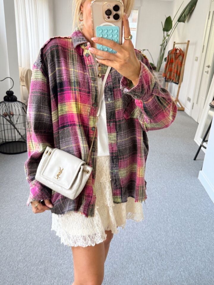 PEMBE EKOSELİ İTHAL ODUNCU GÖMLEK