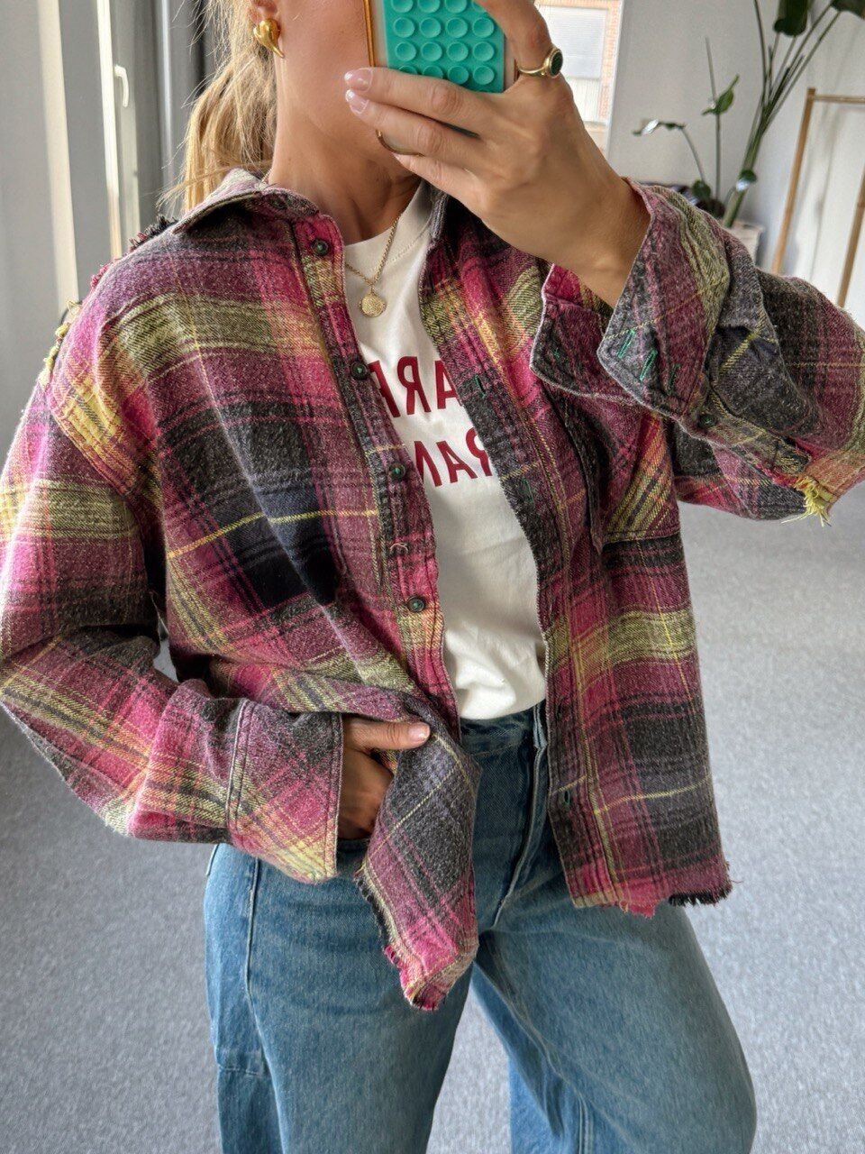 PEMBE EKOSELİ İTHAL ODUNCU GÖMLEK