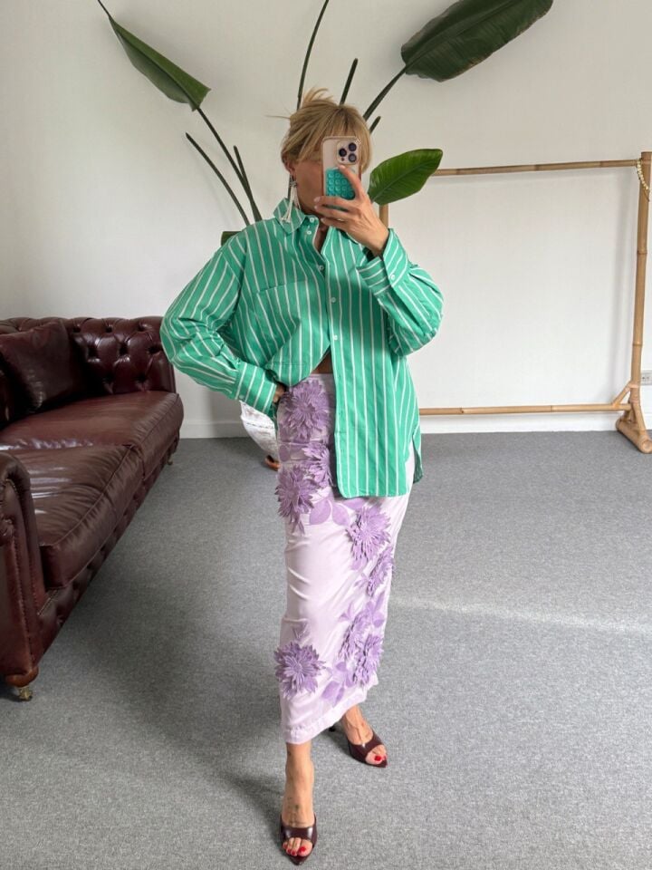 ORGANZE KUMAŞ ASTARLI İTHAL ETEK