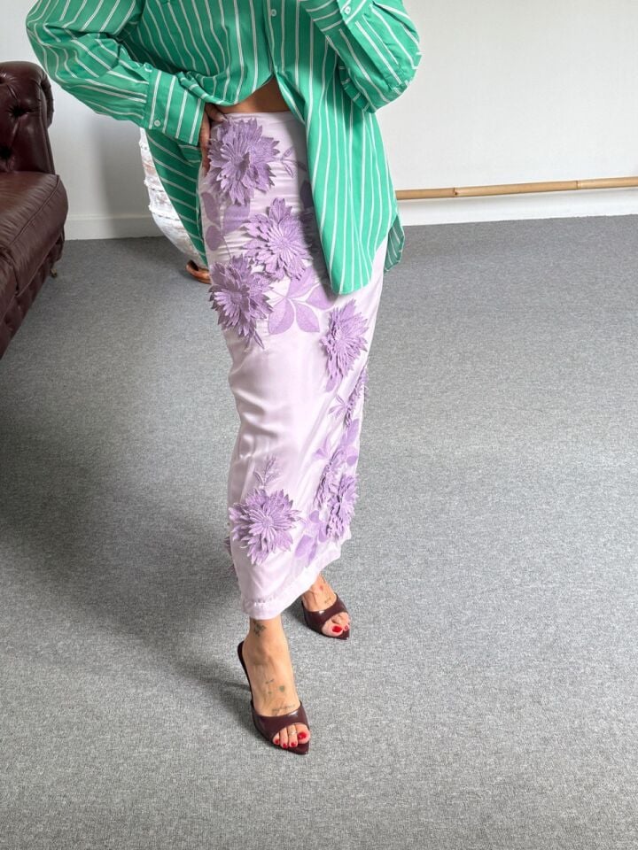 ORGANZE KUMAŞ ASTARLI İTHAL ETEK