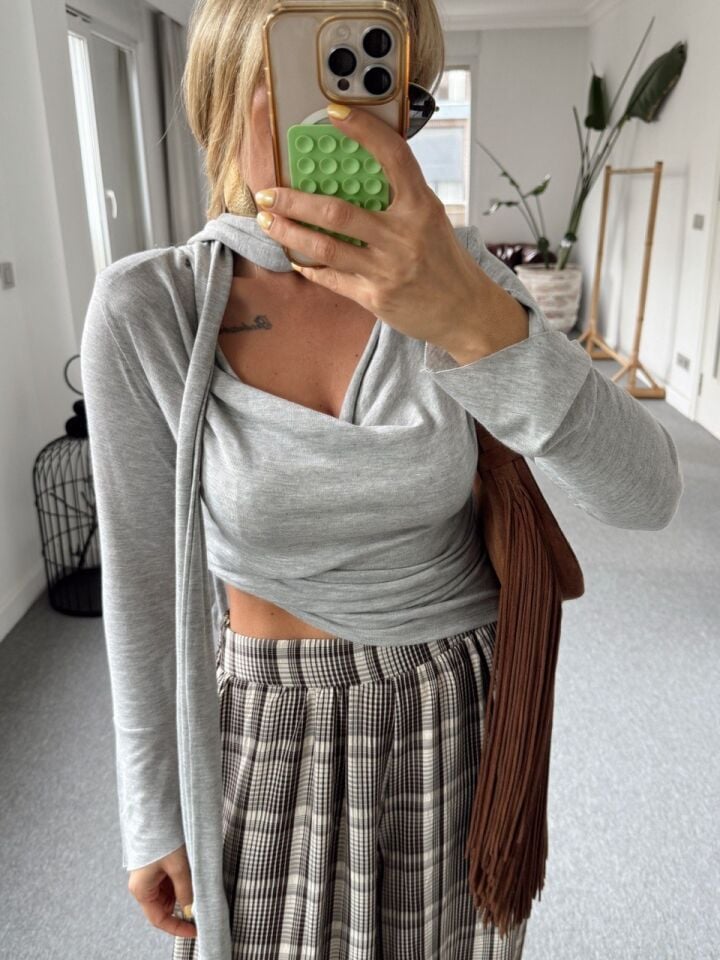 GRİ ŞAL DETAY BASIC