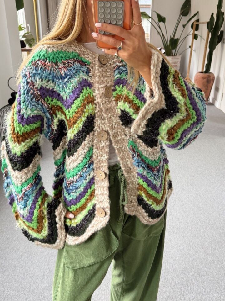 RENKLİ ÖRGÜ İTHAL HIRKA