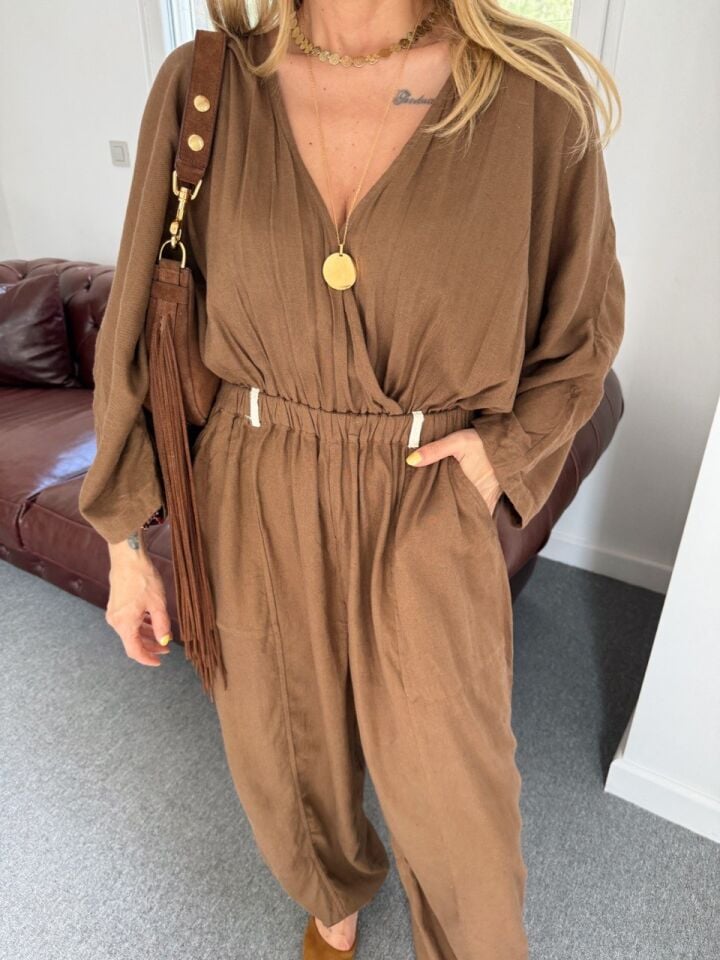 KAHVE KETEN PAMUKLU İTHAL TULUM