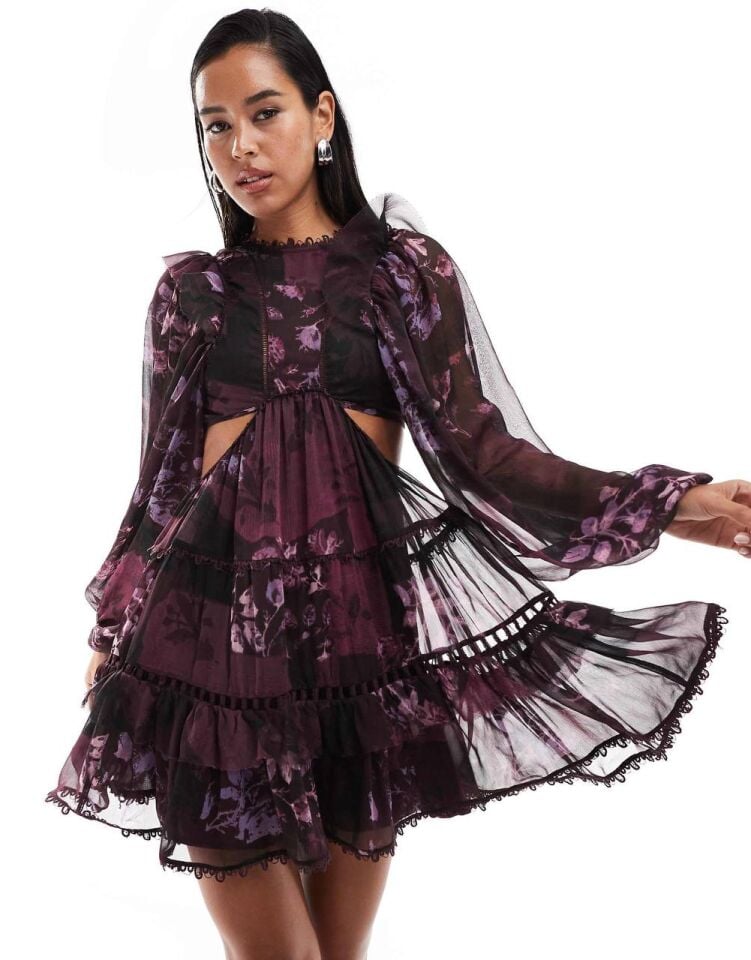 MÜRDÜM PENCERE DETAY İŞLEMELİ İTHAL ELBİSE