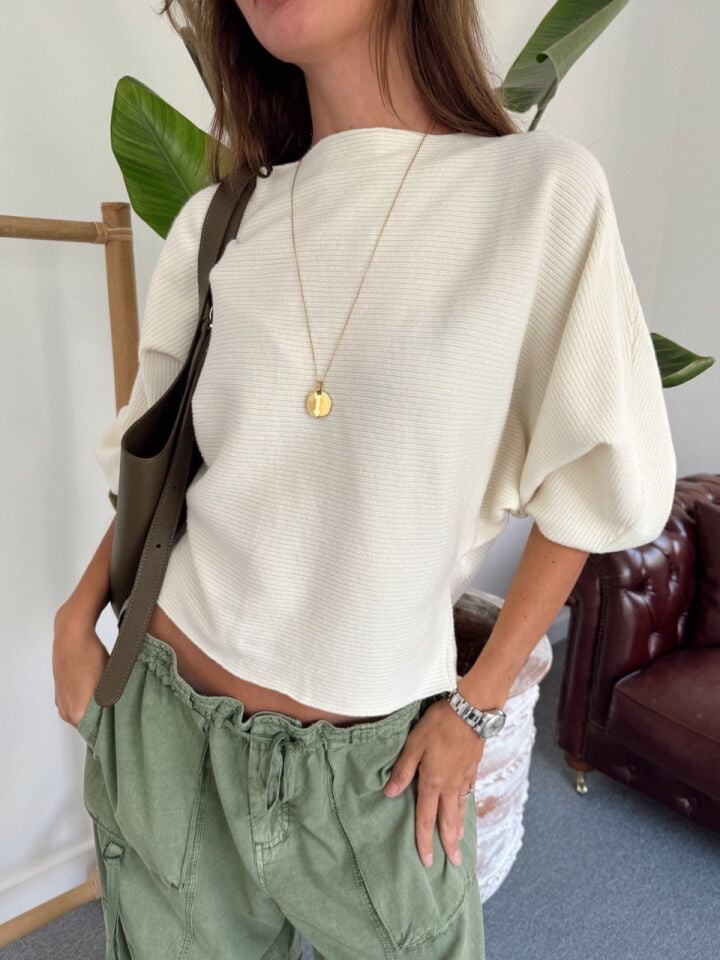 KREM YUMUŞAK DOKULU TRİKO