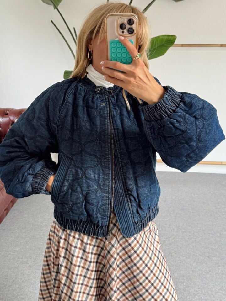 DENIM İTHAL BOMBER CEKET