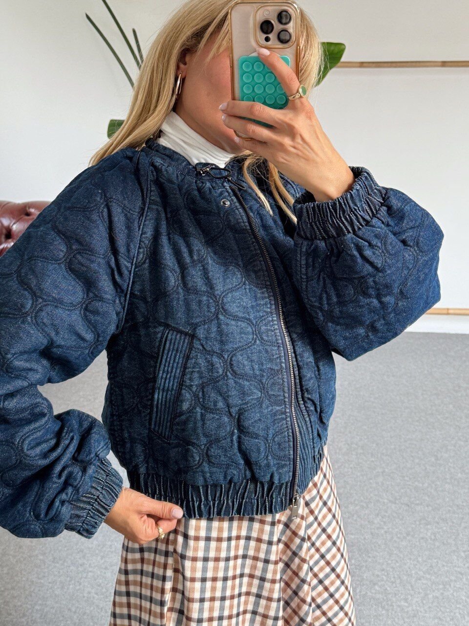 DENIM İTHAL BOMBER CEKET