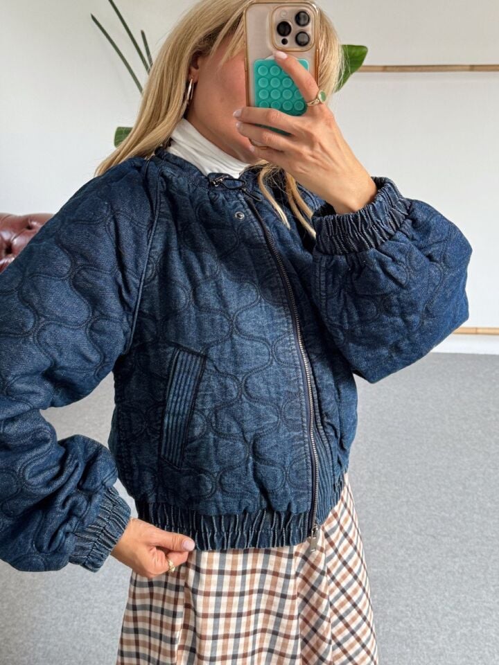 DENIM İTHAL BOMBER CEKET