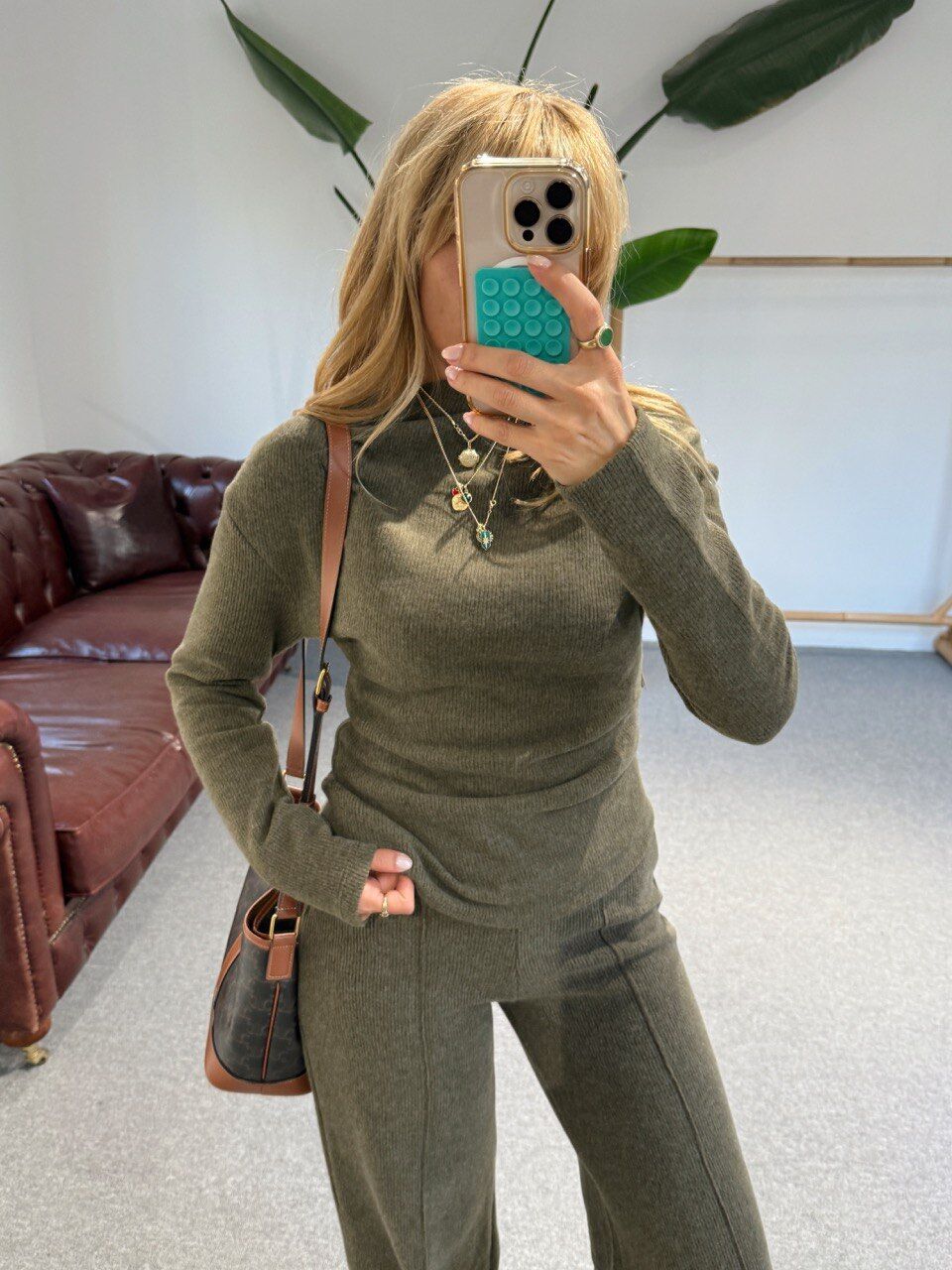 HAKİ TRİKO PANTOLON TAKIM