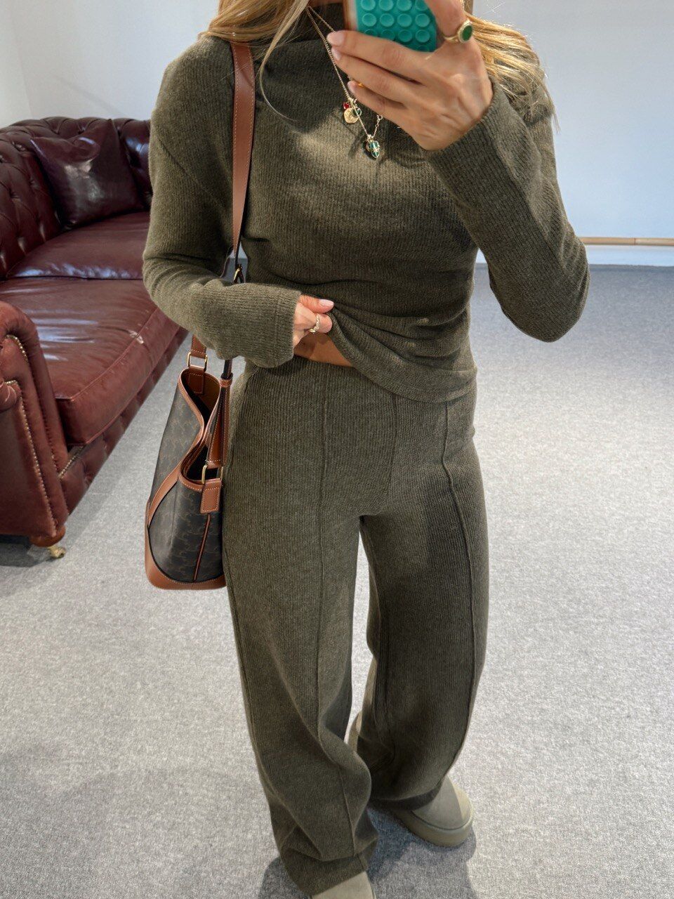 HAKİ TRİKO PANTOLON TAKIM