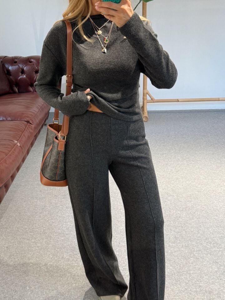 ANTRASİT TRİKO PANTOLON TAKIM