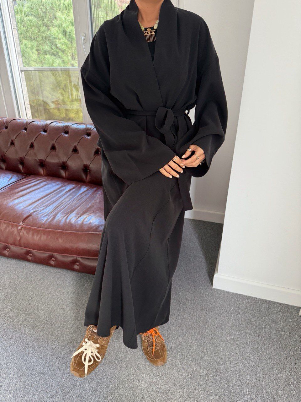SİYAH TENSEL KUMAŞ CEKET ELBİSE TAKIM ( ÖN SİPARİŞ )