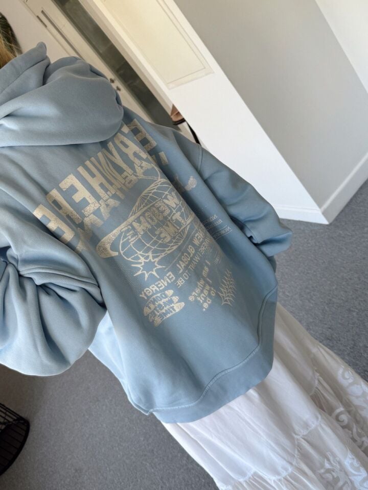 MAVİ EVERYWHERE BASKILI SWEATSHIRT