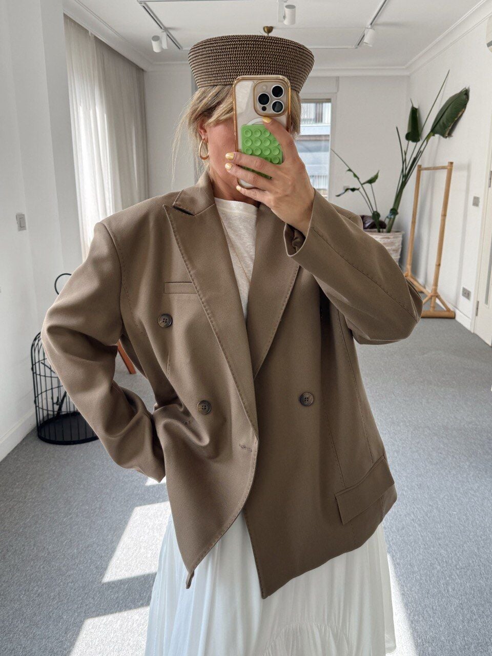 KARAMEL PUNTA DİKİŞLİ CEKET