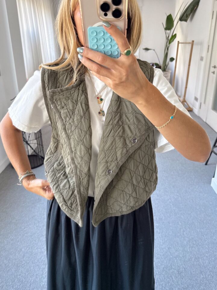 HAKİ KAPİTONE KOLSUZ İTHAL YELEK