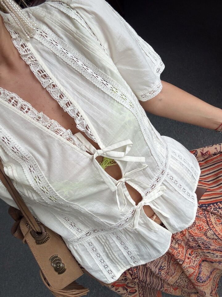 ORGANİK KUMAŞ FİSTOLU İTHAL BLUZ