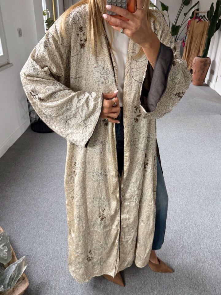 SATEN ASTARLI İTHAL KAFTAN