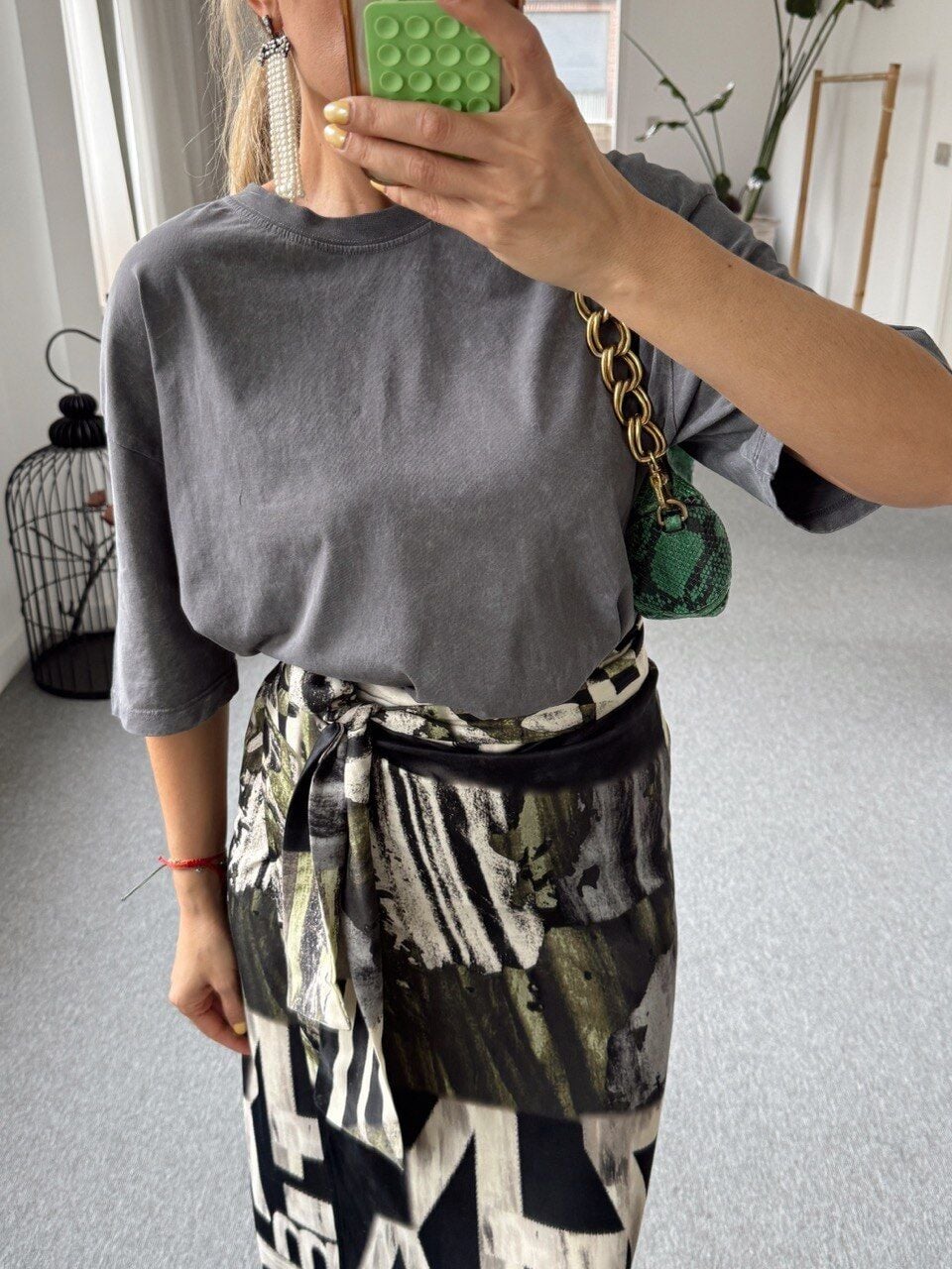 FÜME YIKAMALI BASIC TSHIRT