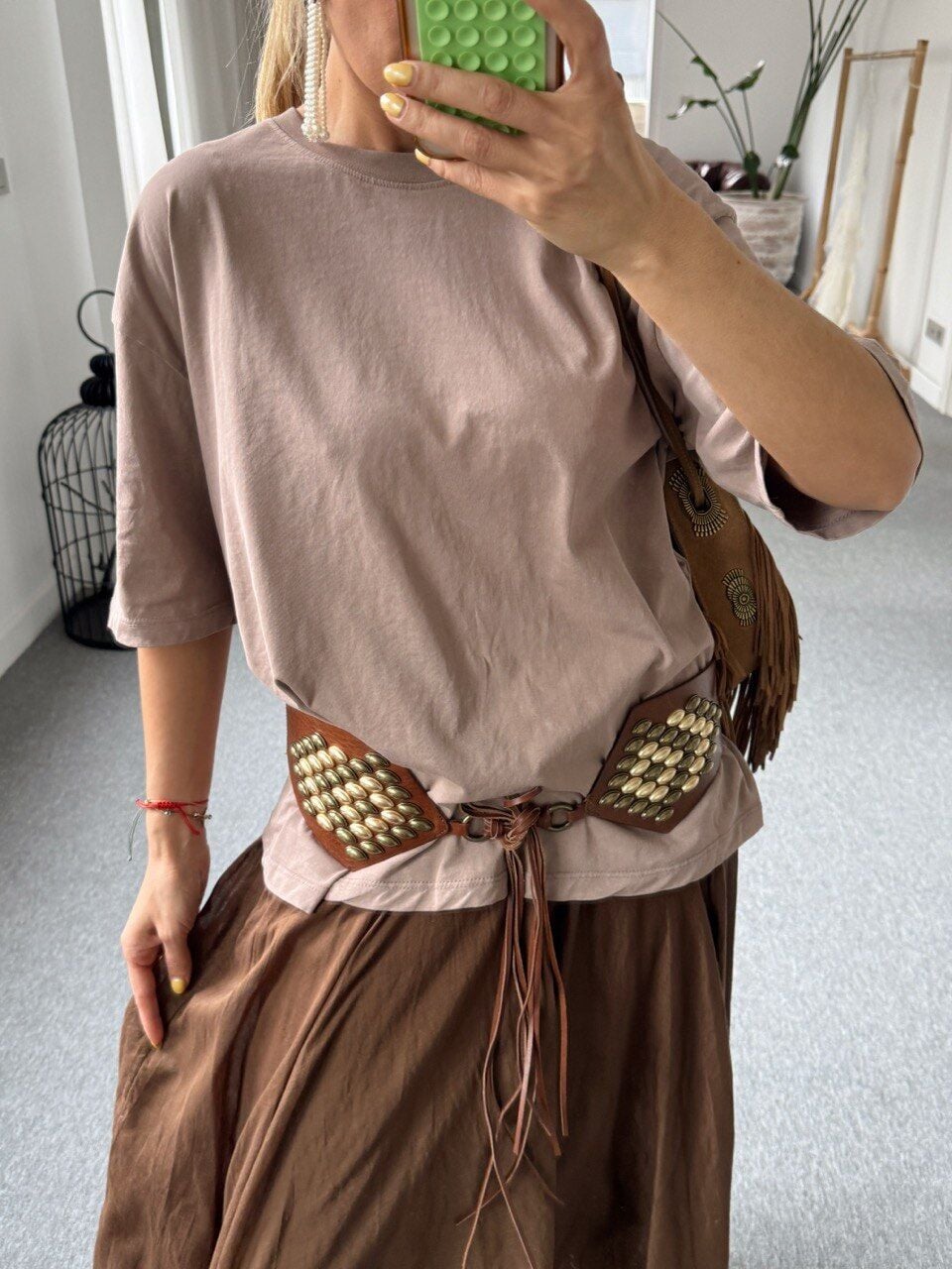 VİZON YIKAMALI BASIC TSHIRT