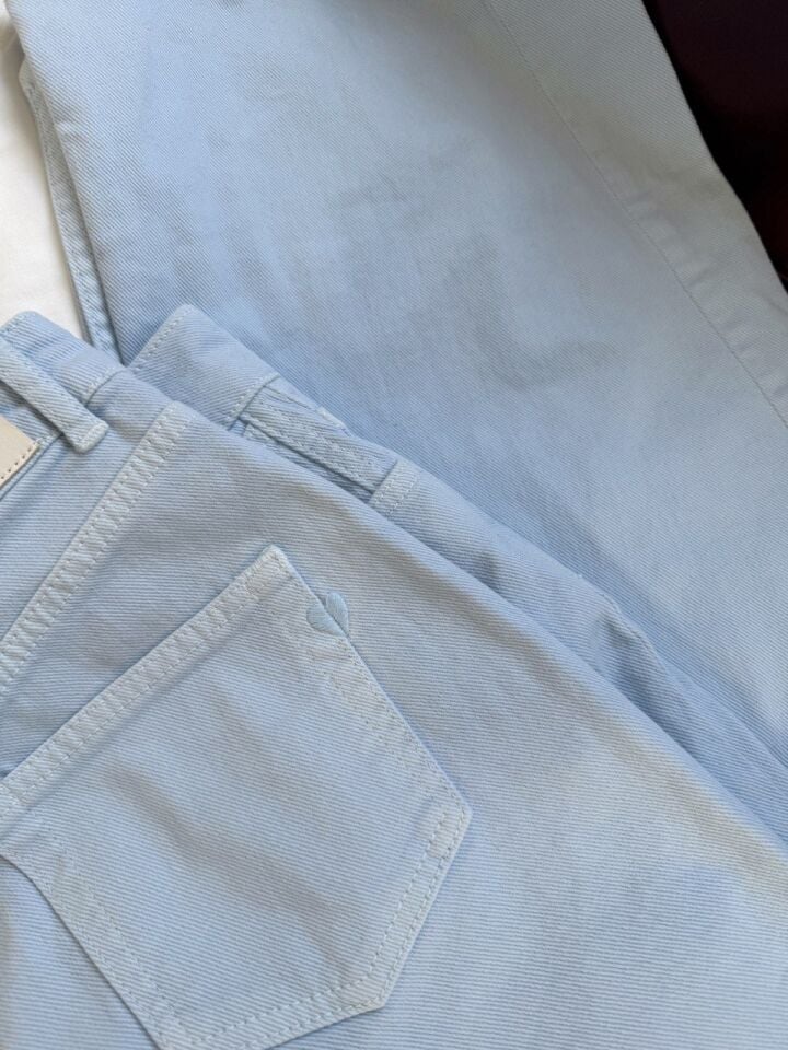 AÇIK MAVİ NAKIŞ DETAYLI STRAİGHT JEAN