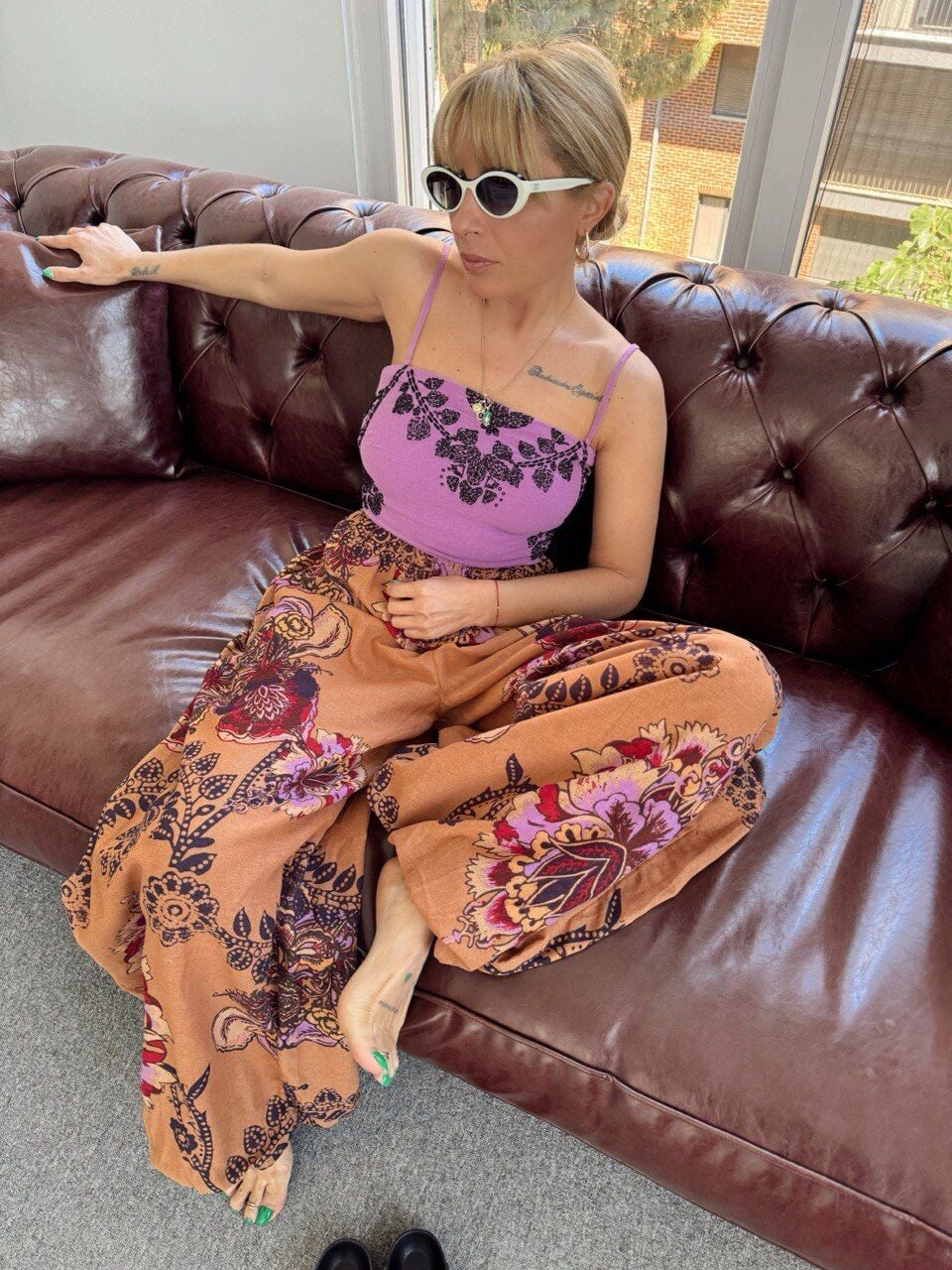 ÇİÇEK DESEN ASTARLI İTHAL TULUM