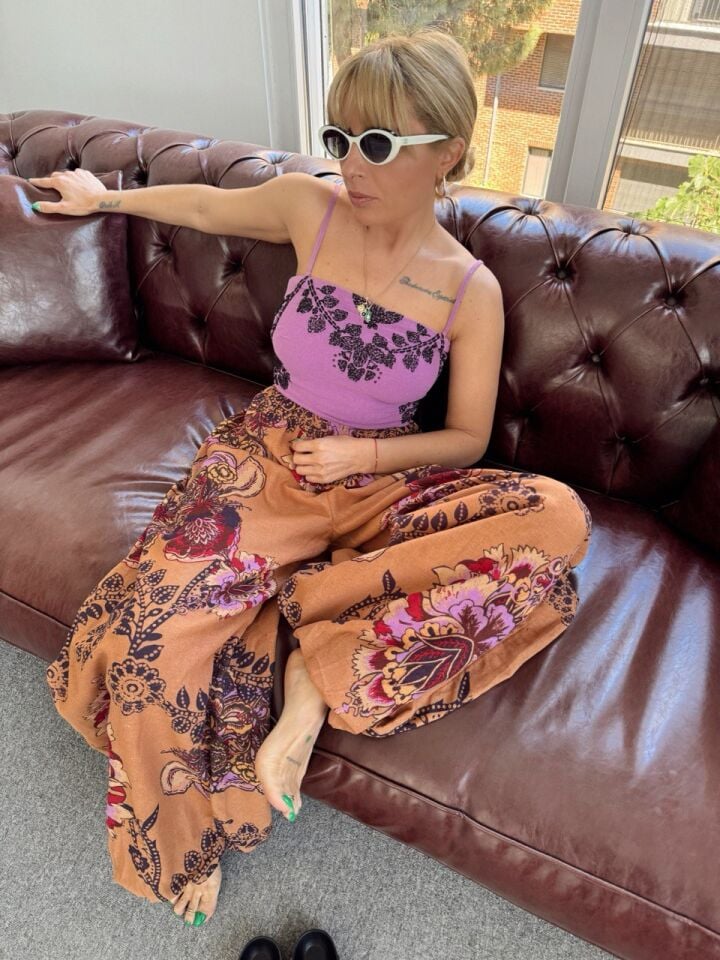 ÇİÇEK DESEN ASTARLI İTHAL TULUM