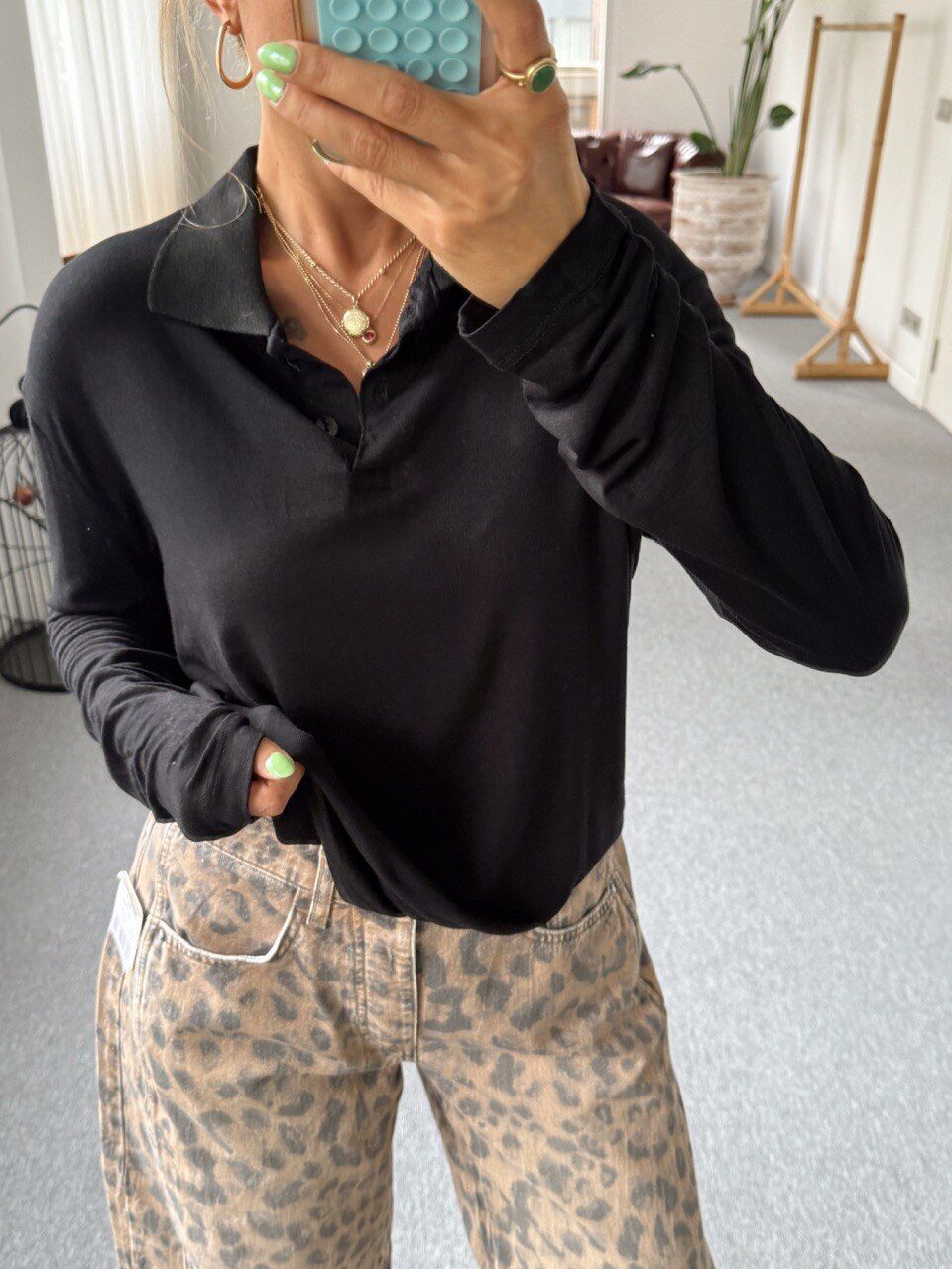 SİYAH POLO YAKA İNCE TRİKO