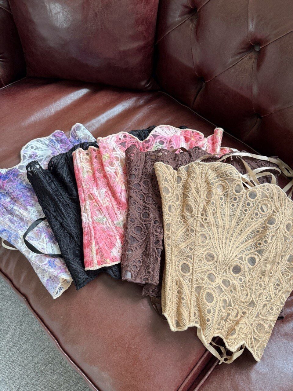 LİLA DESENLİ BALENLİ İTHAL KORSE