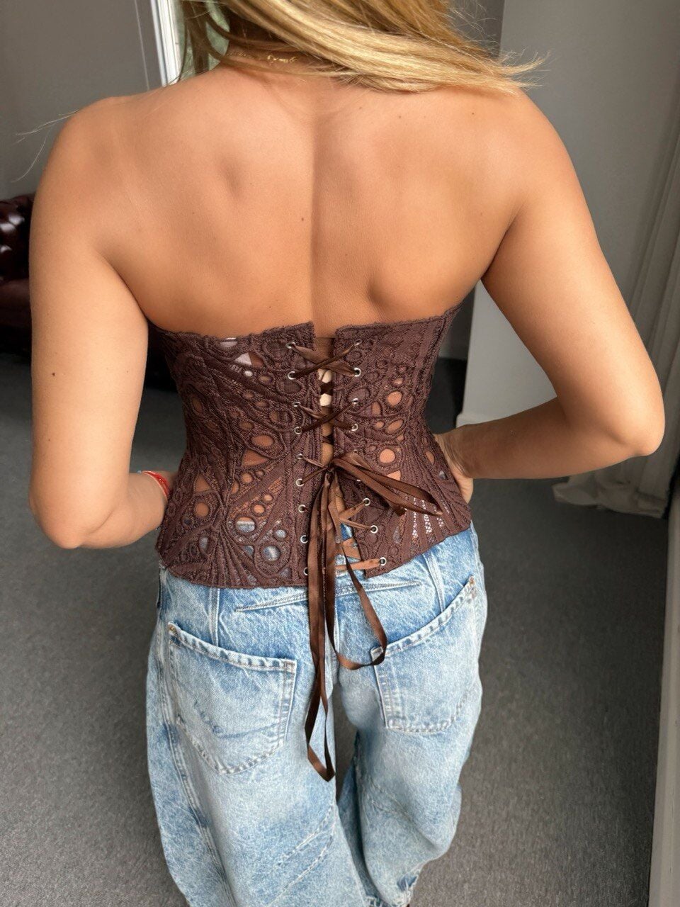 KAHVE BALENLİ İTHAL KORSE