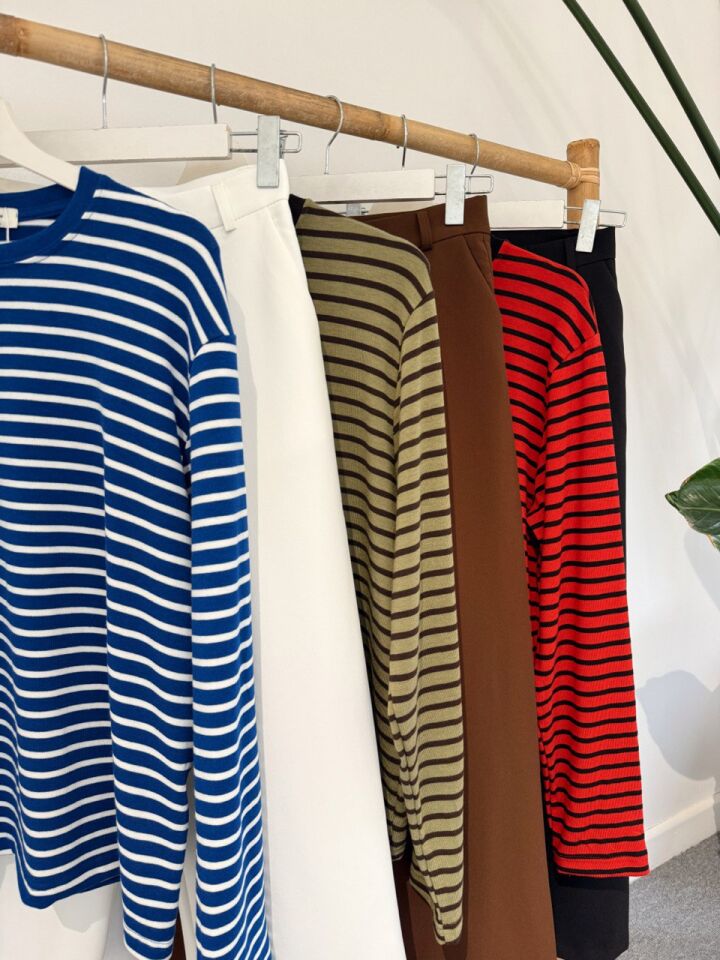 MAVİ-BEYAZ ÇİZGİLİ BASİC