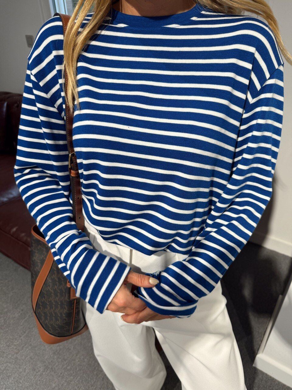 MAVİ-BEYAZ ÇİZGİLİ BASİC