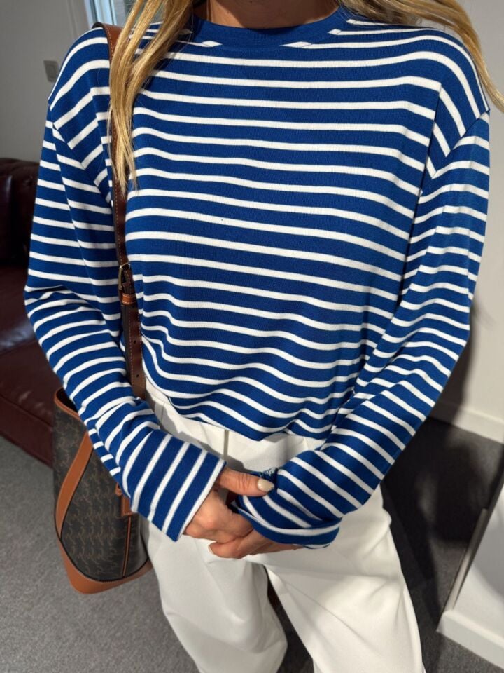 MAVİ-BEYAZ ÇİZGİLİ BASİC