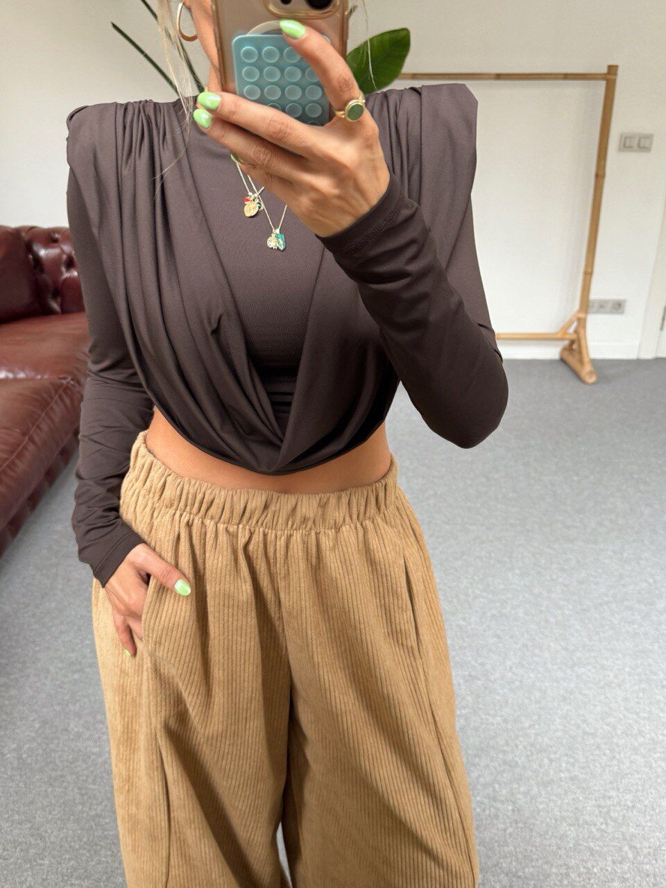 CAMEL KADİFE BALON PANTOLON