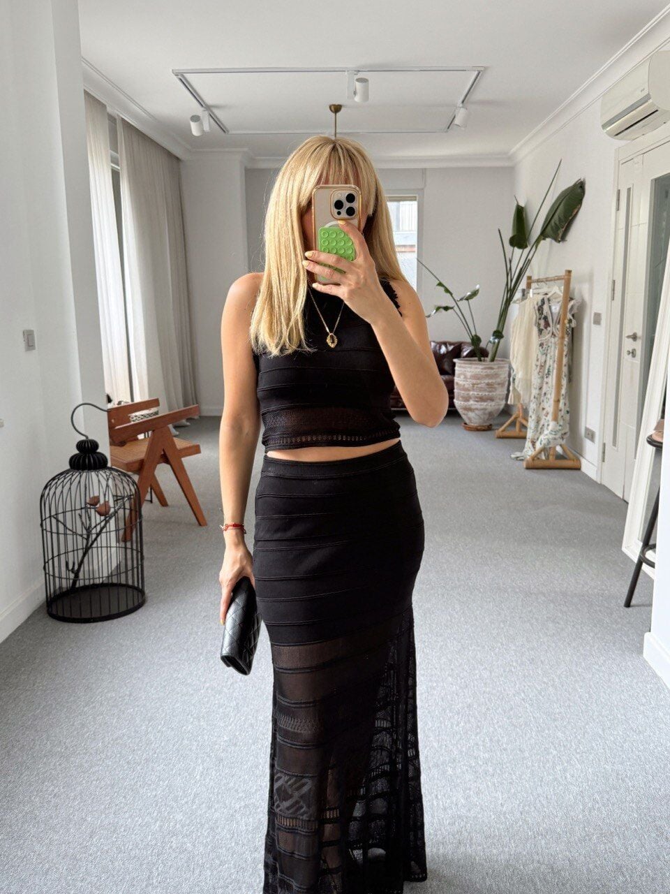 SİYAH TOP-ETEK İTHAL TAKIM