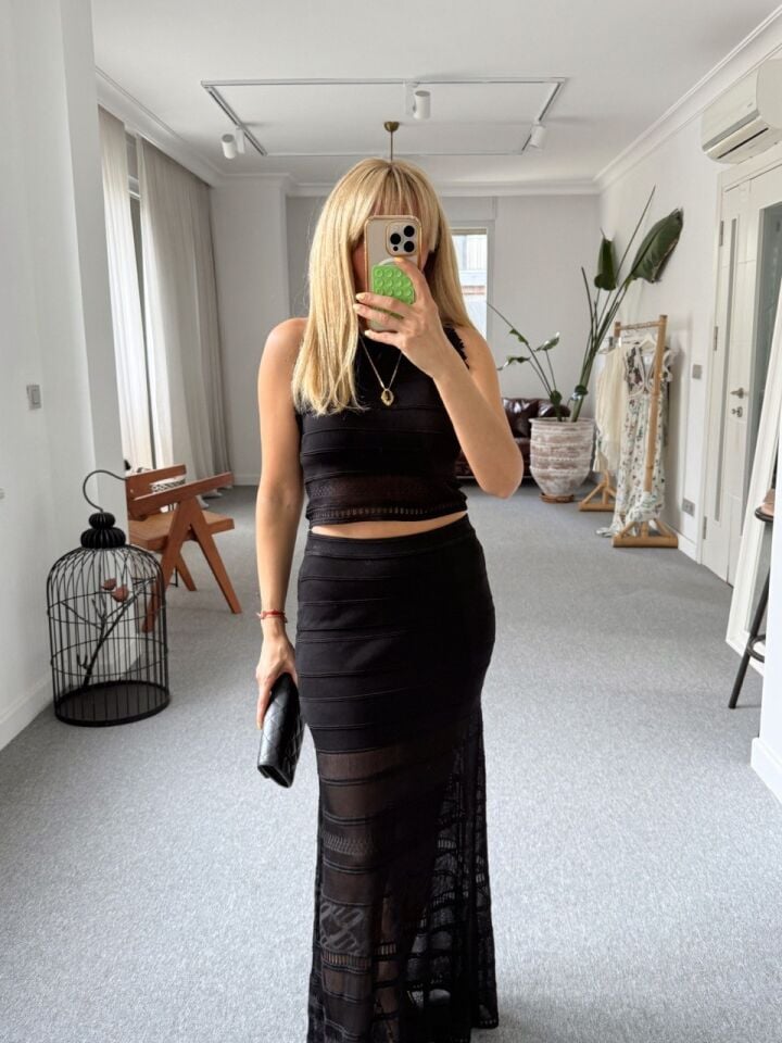 SİYAH TOP-ETEK İTHAL TAKIM