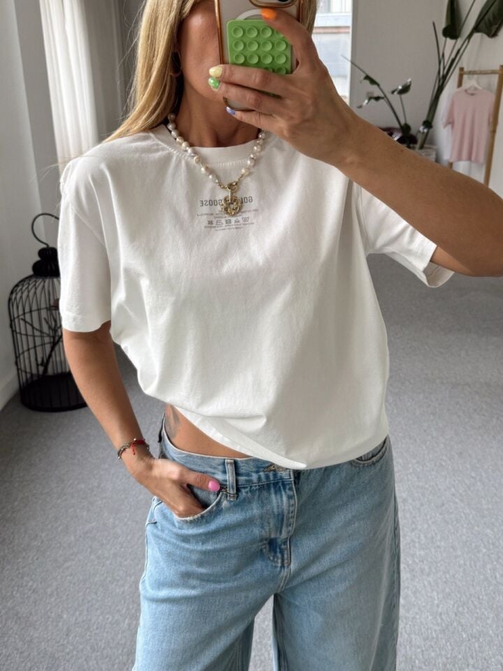 KREM YIKAMA TALİMATI BASKILI TSHIRT