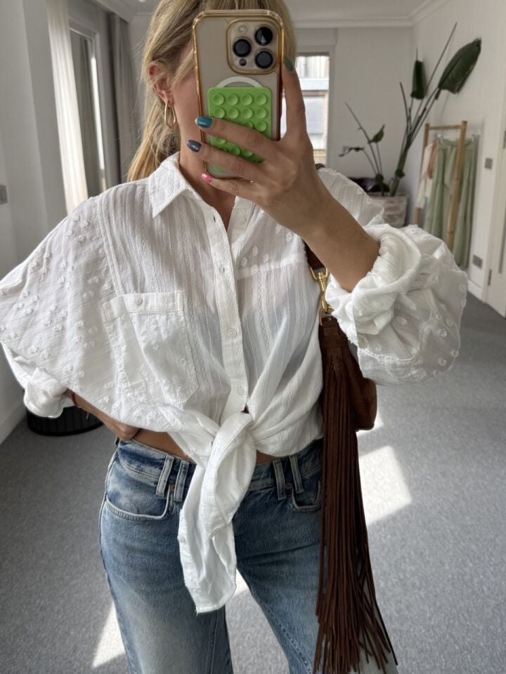 BEYAZ PAMUKLU İTHAL GÖMLEK