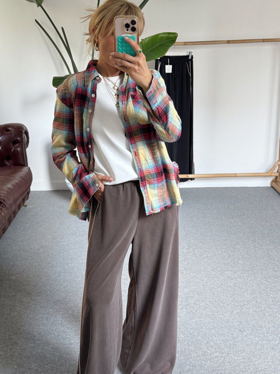 KAHVE ŞERİTLİ MODAL EŞOFMAN