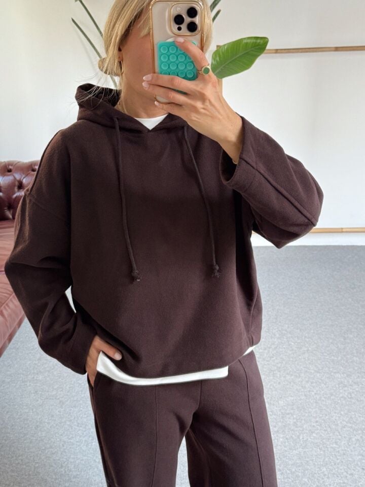 KAHVERENGİ PAMUKLU PANTOLON TAKIM